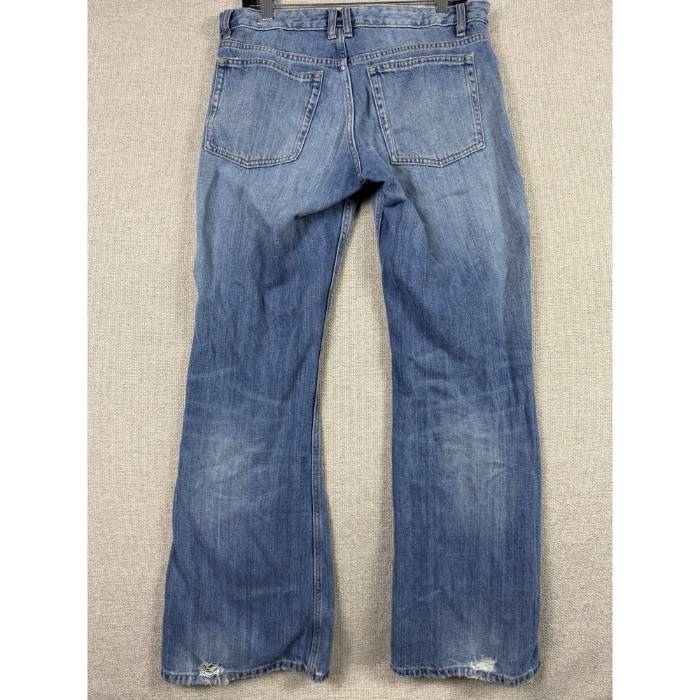 Zara TRF‎ Mid Rise Boyfriend Jeans Womens Size 6 Distressed Denim 4365/222/400 - Picture 3 of 6